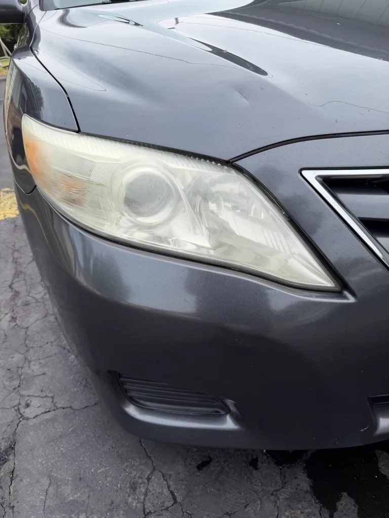Headlight before restoration